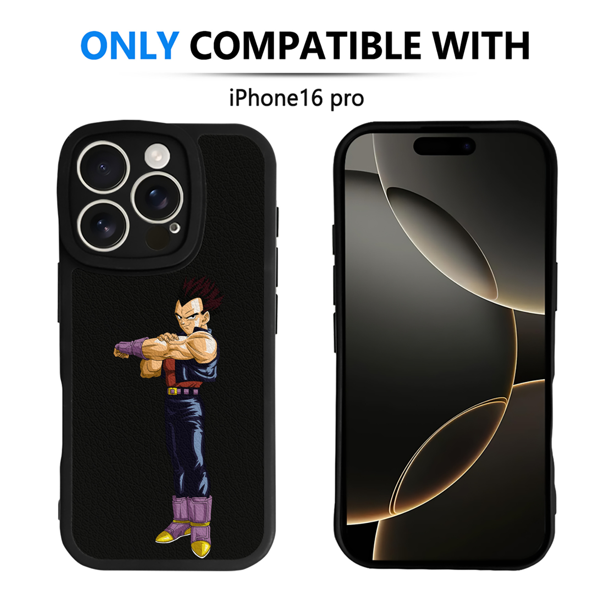（画像用） ドラゴンボール ベジータ四世（Bejīta Yonsei）DRAGON BALL Vegeta IV 【iPhone 16シリーズ対応】シリコンスマホケース（レザー調） 材質：シリコン
